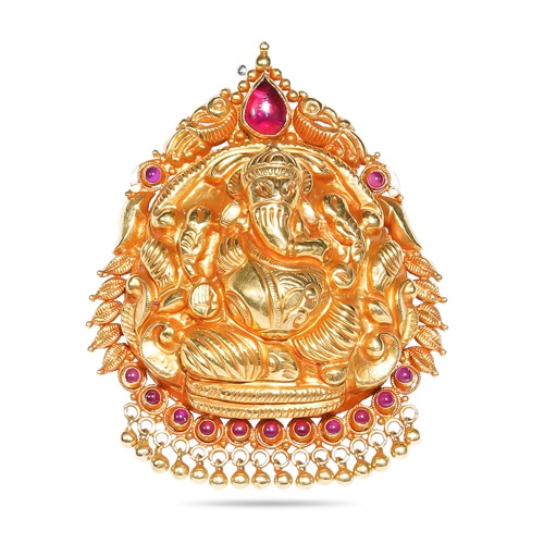 Latest Gold Necklace Designs for Women in Poovanthi